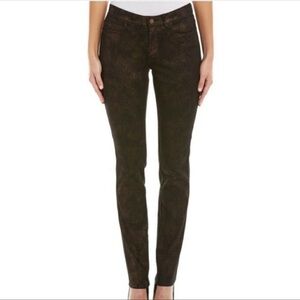 Lafayette 148 New York | Black Skinny Jeans with Gold Sparkle Details
